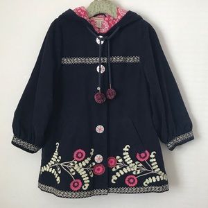 Anthropologie Women’s Rare Elevenses Everest Climb Corduroy Navy Parka GUC Sz 8